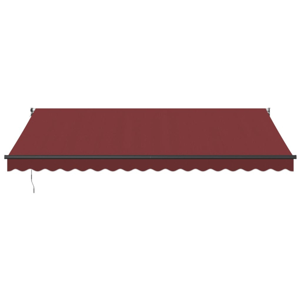 Produktbild för Markis automatiskt infällbar vinröd 450x300 cm