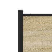 Produktbild för Sängram utan madrass metall sonoma-ek 200x200 cm