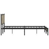 Produktbild för Sängram utan madrass metall sonoma-ek 183x213 cm
