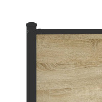 Produktbild för Sängram utan madrass metall sonoma-ek 150x200 cm