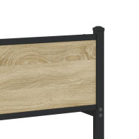 Produktbild för Sängram utan madrass metall sonoma-ek 150x200 cm