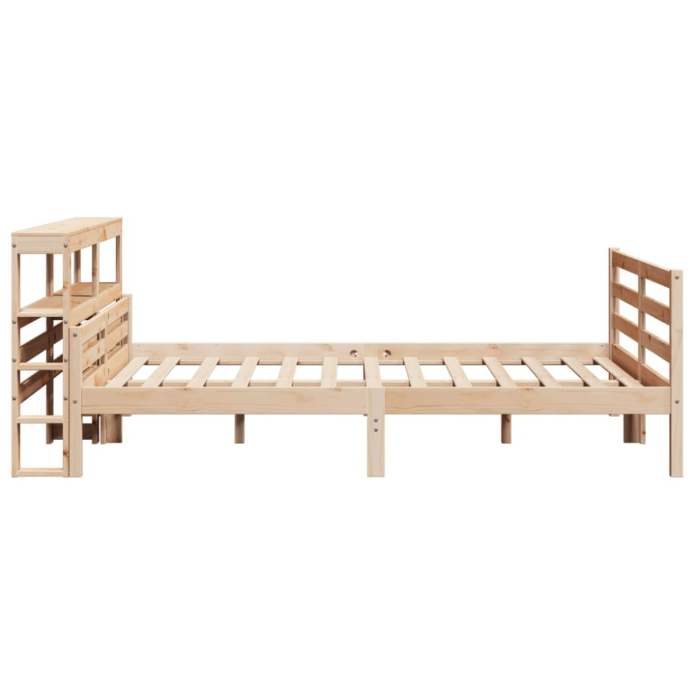 Produktbild för Sängram med huvudgavel 140x190 cm massiv furu