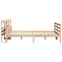 Produktbild för Sängram med huvudgavel 140x190 cm massiv furu