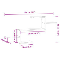 Produktbild för Vägghylla sonoma-ek 104x15x49 cm konstruerat trä