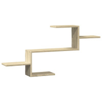 Produktbild för Vägghylla sonoma-ek 104x15x49 cm konstruerat trä