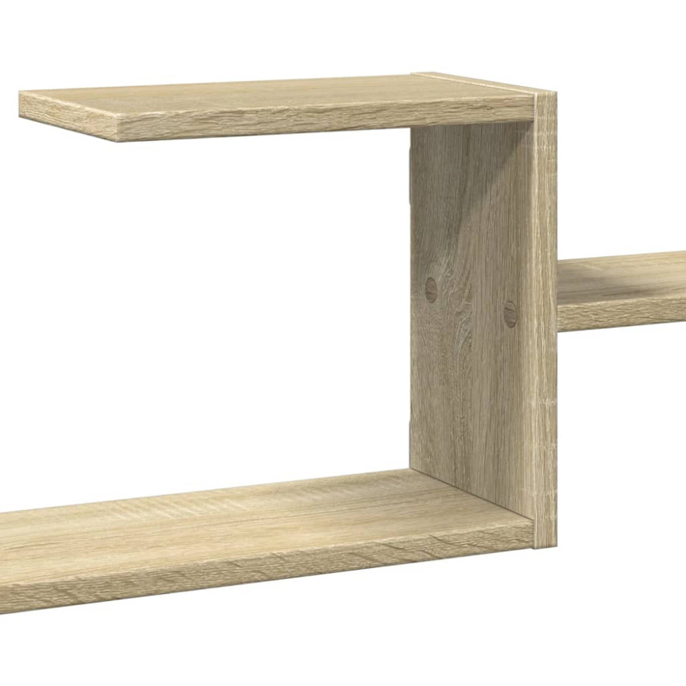 Produktbild för Vägghylla sonoma-ek 104x15x49 cm konstruerat trä