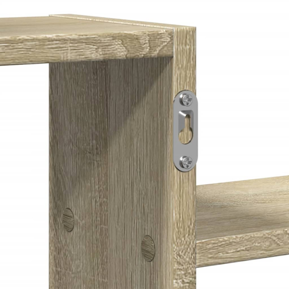 Produktbild för Vägghylla sonoma-ek 104x15x49 cm konstruerat trä