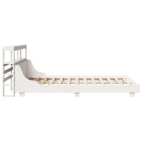 Produktbild för Sängram utan madrass vit 150x200 cm massiv furu