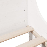 Produktbild för Sängram utan madrass vit 150x200 cm massiv furu