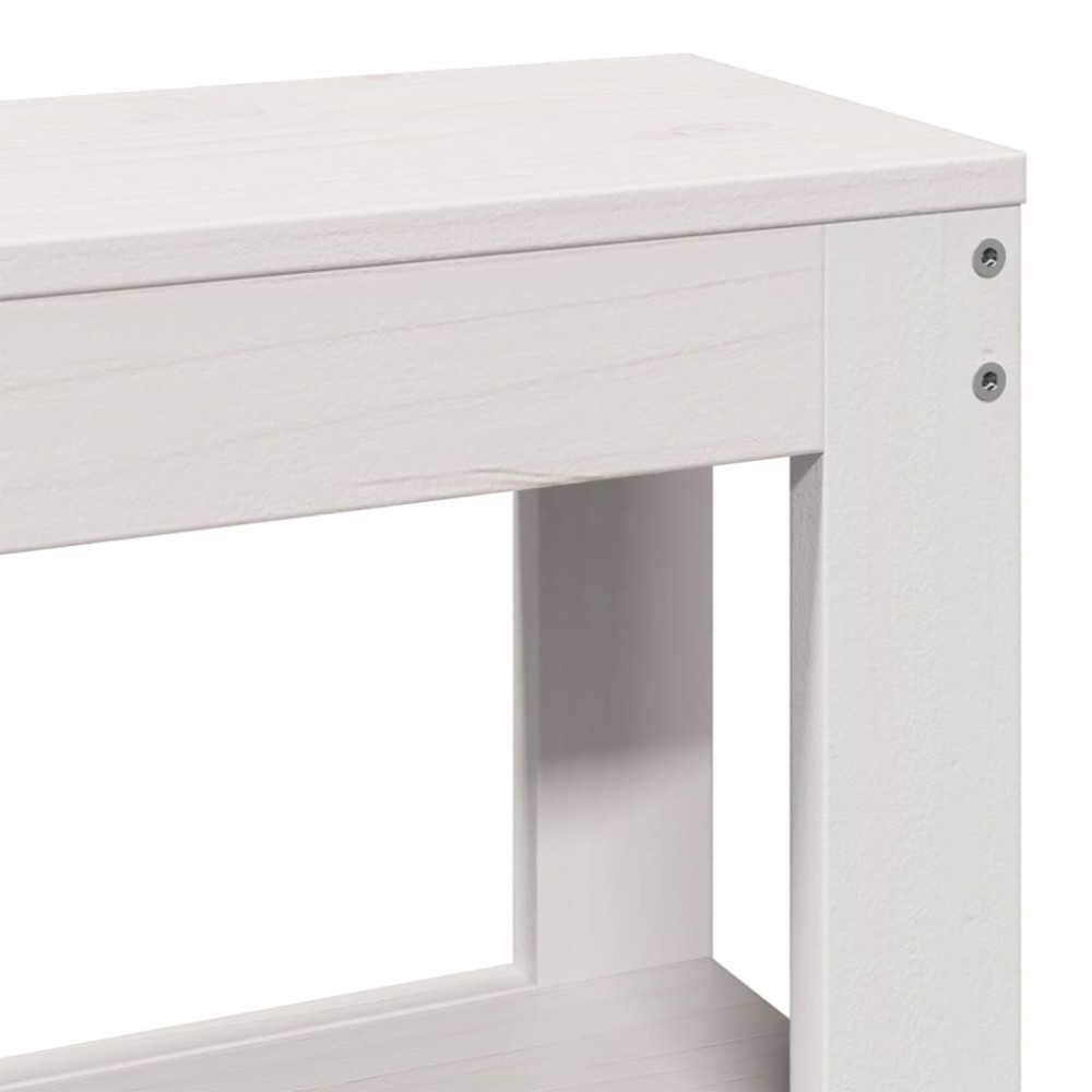 Produktbild för Sängram utan madrass vit 150x200 cm massiv furu