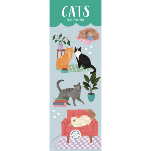 Carousel Calendars Cats Illustrated Slim Calendar 2025 (häftad, eng)