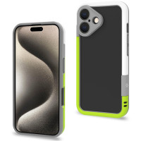 Produktbild för Bumper iPhone 16 Vit/Limegrön