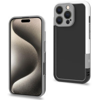 Produktbild för Bumper iPhone 16 Pro Svart/Vit