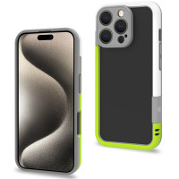 Produktbild för Bumper iPhone 16 Pro Vit/Limegrön