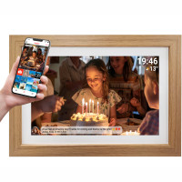 Produktbild för PFF-1543LW  15.6 FULL HD digital Wi-Fi photoframe with FRAMEO photo software and wooden frame