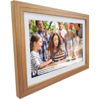 Produktbild för PFF-1543LW  15.6 FULL HD digital Wi-Fi photoframe with FRAMEO photo software and wooden frame