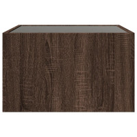 Produktbild för Soffbord med Infinity LEDs brun ek 50x50x30 cm