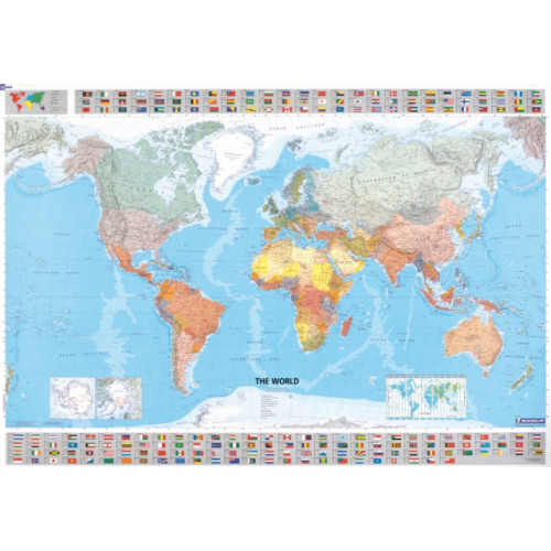 Michelin Editions Des Voyages The World - Michelin rolled & tubed wall map Encapsulated