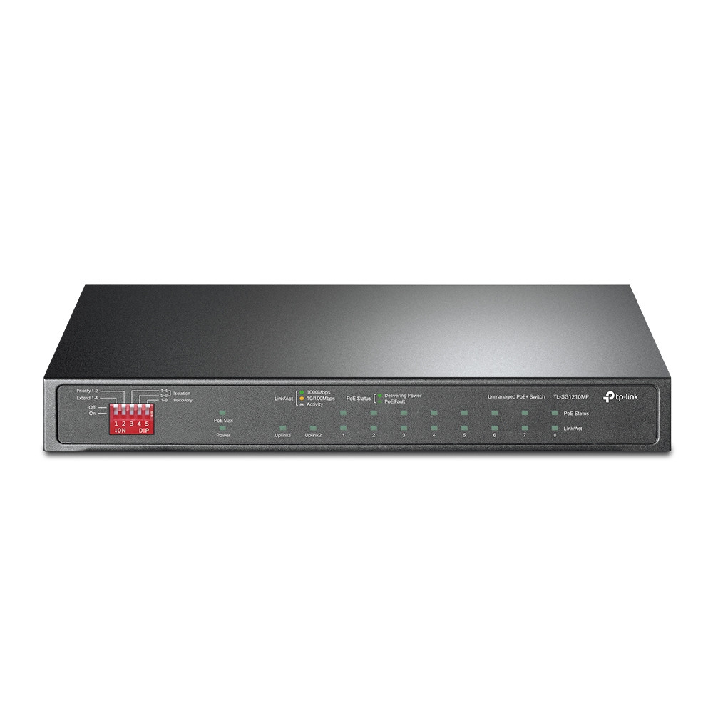 Produktbild för TP-Link TL-SG1210MP V2 - switch - 10 portar - ohanterad