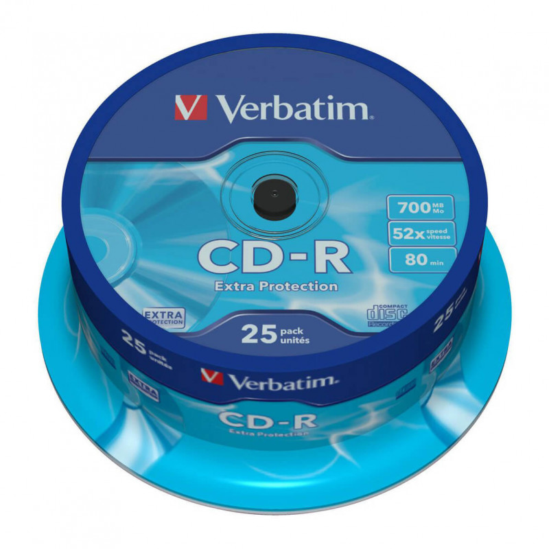 Produktbild för CD-R 52x 700MB 25-pack Spindel