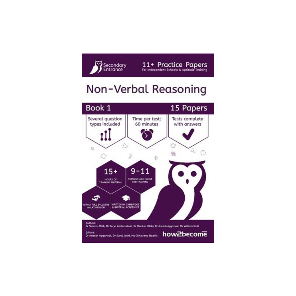 Produktbild för 11+ Practice Papers For Independent Schools & Aptitude Training Non-Verbal Reasoning Book 1 (häftad, eng)