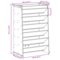 Produktbild för Odlingshylla för örter 69x40x101,5 cm massivt douglasträ