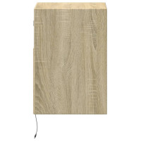 Produktbild för Väggmonterad tv-bänk LED 2 st sonoma-ek 41x31x45 cm