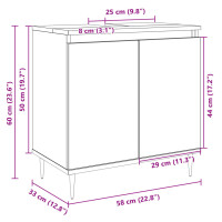 Produktbild för Badrumsskåp sonoma-ek 58x33x60 cm konstruerat trä