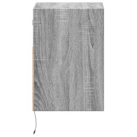 Produktbild för Väggmonterad tv-bänk LED 2 st grå sonoma 41x31x45 cm