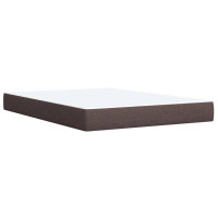 Produktbild för Ramsäng med madrass mörkbrun 140x200 cm tyg