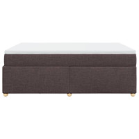 Produktbild för Ramsäng med madrass mörkbrun 140x200 cm tyg