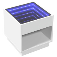Produktbild för Soffbord med Infinity LEDs vit 50x50x50 cm