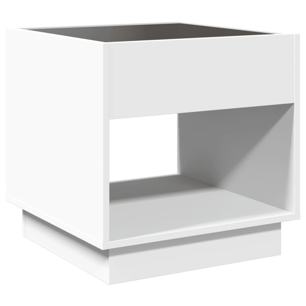 Produktbild för Soffbord med Infinity LEDs vit 50x50x50 cm