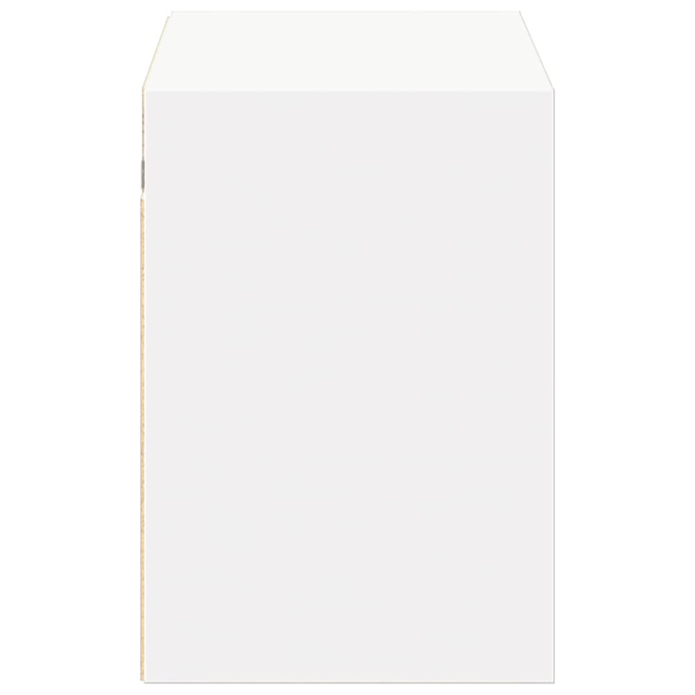 Produktbild för Väggmonterad tv-bänk LEDs vit 100x31x45 cm