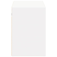 Produktbild för Väggmonterad tv-bänk LEDs vit 100x31x45 cm