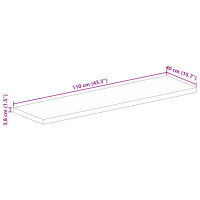 Produktbild för Bordsskiva 110x40x3,8 cm rektangulär massivt mango-trä