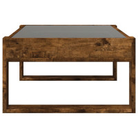 Produktbild för Soffbord med Infinity LEDs rökfärgad ek 90x53x30 cm