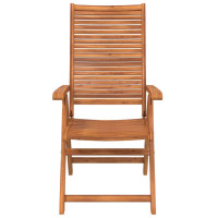 Produktbild för Justerbara trädgårdsstolar 4 st 56x72x107 cm massivt akaciaträ