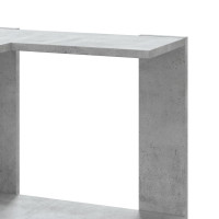 Produktbild för Bokhylla hörn 5 hyllplan betonggrå 50x50x179 cm konstruerat trä