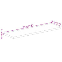 Produktbild för Bordsskiva 120x40x3,8 cm rektangulär massivt mango-trä