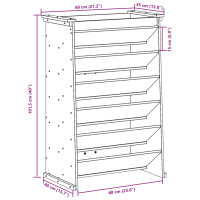 Produktbild för Odlingshylla för örter vaxbun 69x40x101,5 cm massiv furu