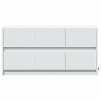 Produktbild för Tv-bänk med LEDs vit 100x34x50 cm konstruerat trä