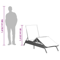 Produktbild för Solsängar med dynor 2 st ljusgrå konstrotting