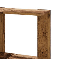 Produktbild för Bokhylla hörn 5 hyllplan åldrat trä 50x50x179cm konstruerat trä