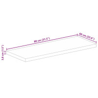 Produktbild för Bordsskiva 80x60x3,8 cm rektangulär massivt mango-trä
