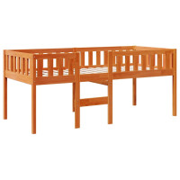 Produktbild för Barnsäng utan madrass vaxbrun 90x190 cm massiv furu