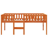 Produktbild för Barnsäng utan madrass vaxbrun 90x190 cm massiv furu