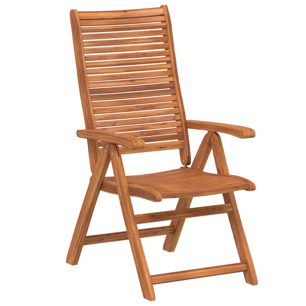Produktbild för Justerbara trädgårdsstolar 6 st 56x72x107 cm massivt akaciaträ