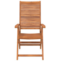Produktbild för Justerbara trädgårdsstolar 6 st 56x72x107 cm massivt akaciaträ