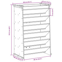 Produktbild för Odlingshylla för örter vit 69x40x101,5 cm massiv furu